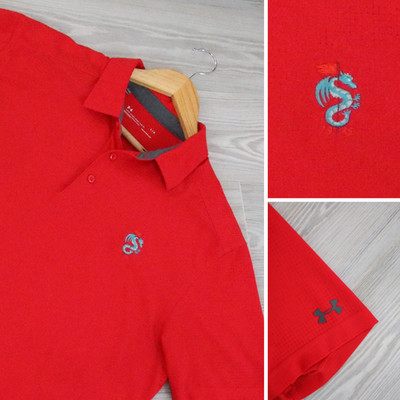 Monterey Peninsula Country Club Men's Red Under Armour Golf Polo Shirt Size L