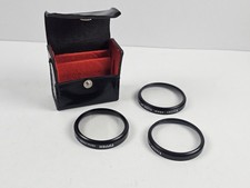 Tiffen 49mm Haze 1 Vivitar 49mm Close-Up Lens Filters 3 Piece Set Japan w/ Case