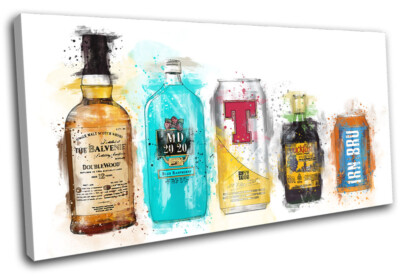 Scottish Drink Bevvy Food Kitchen SINGLE Leinwand Kunst Bild drucken