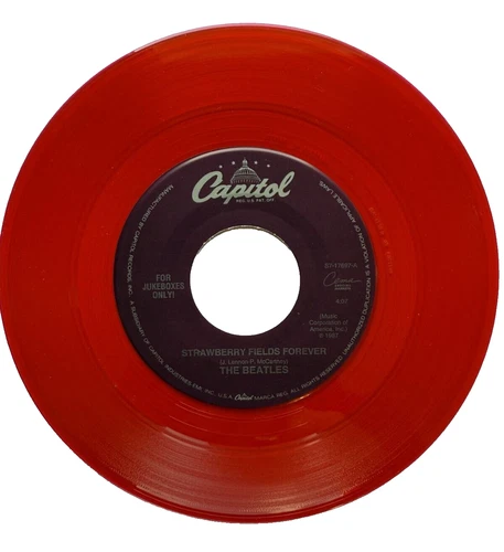 The Beatles 45 rpm Red Colored Vinyl Record - CEMA S7-17697 - For Jukeboxes Only