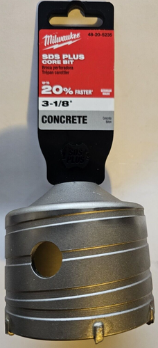Milwaukee 3-1/8″ Carbide SDS-Plus Masonry Core Bit – 48-20-5235