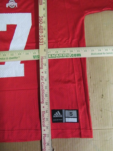 Vintage Adidas Ohio State Buckeyes #7 Tostitos Fiesta Bowl Jersey Small #4235 - Picture 9 of 9