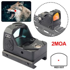 2MOA Reflex Red Dot Sight Shake Awake Optic Sight for Rifles 20mm Rail