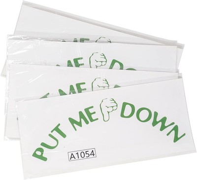 4 Sets of Funny Reminder Decoration Put Me Down Toilet Seat Stickers Decals, Wat