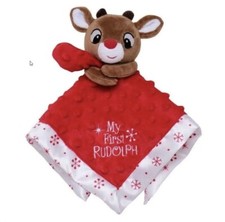 Rudolph The Red Nosed Reindeer Security Blanket Lovey Babys First Christmas Gift