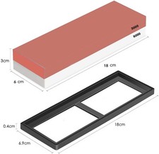 Double Sided Whetstone Knife Sharpener Water Wet Stone Sharpening Kitchen