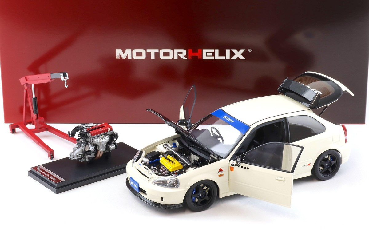 Spoon Civic Type R 1/18 スケールモデル 1:18 Motorhelix Honda Civic Type R (EK9) SPOON Championship