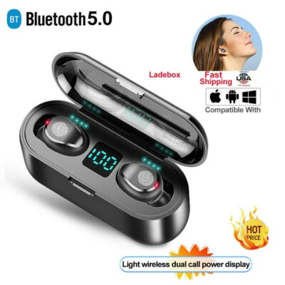 Bluetooth 5.0 Wireless Earbuds Headphone Headset Noise Cancelling Waterproof TWS