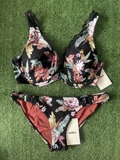 New Milea Hawaiian Bloom E Cup Top & Hipster Pant - Size AU12 / US8