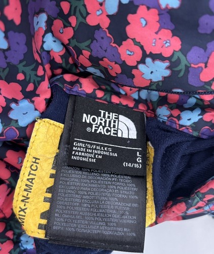 The North Face Girl’s Mossbud Reversible Jacket Sz L (14/16) Multicolor & Navy - Picture 8 of 11