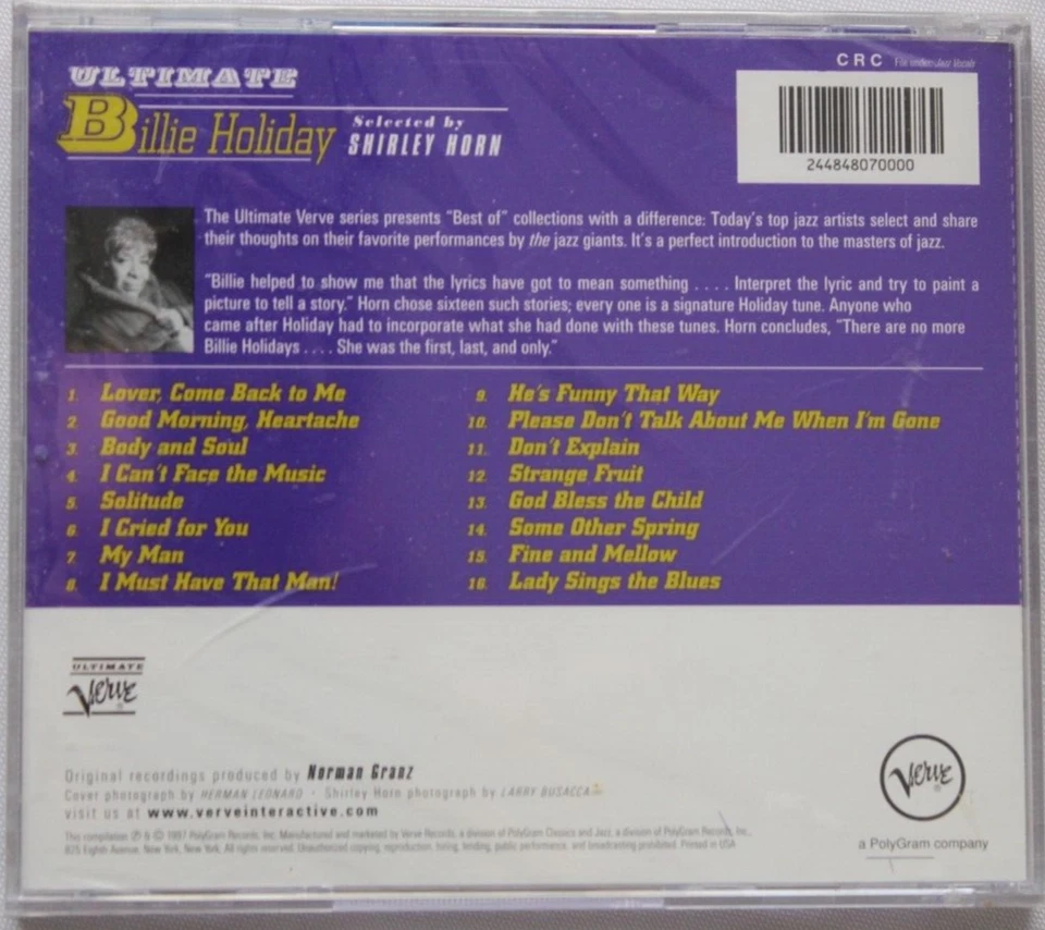 ULTIMATE BILLIE HOLIDAY [NEW CD] VERVE JAZZ Foto 2 de 2