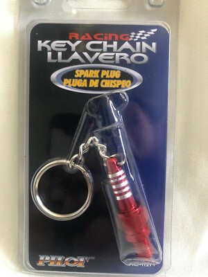 Racing Key Chain - Red SPARKPLUG (Read description)