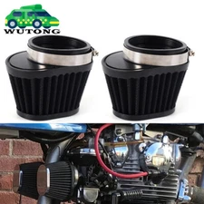 2PCS 60mm 2.36inch Air Intake Filter Cleaner Pod Universal Motorcycle Reusable