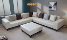 4PC MODERN EURO DESIGN LEATHER SECTIONALS SOFA S4707C