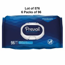 Prevail Adult Wipe Washcloth Personal Cleansing Wipe 8 x 12" Scented, 576 Wipes