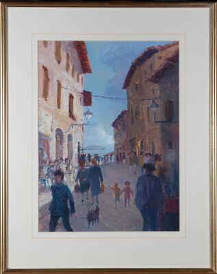 Roger Macbeth Rigby (1922-2019) - 20th Century Oil, Passeggio in Casole D'Elsa