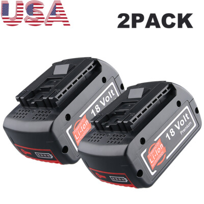 2X For Bosch BAT618 BAT609 BAT612 18V Volt Lithium-Ion 6.0Ah Battery Pack BAT620