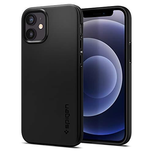 Spigen Cover Thin Fit Compatibile con iPhone 12 Mini - Nero