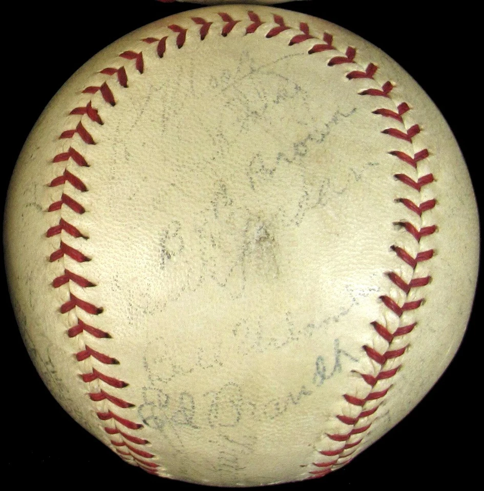EXTREMELY RARE! 1934 Braves Team Signed Baseball Wally Berger Hank Gowdy JSA LOA - Image 2 of 4