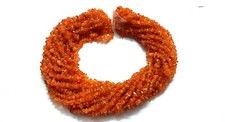 5 Strand Natural Orange Carnelian Chips Nuggets Uncut Smooth 4-6mm Beads 18"inch