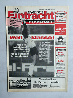 BL 87/88 Eintracht Frankfurt-Borussia Mönchengladbach, 16.04.1988-Uli Stein