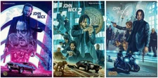 John Wick 1 2 3 Print Set Keanu Reeves Movie Art Mondo Poster Neil Davies