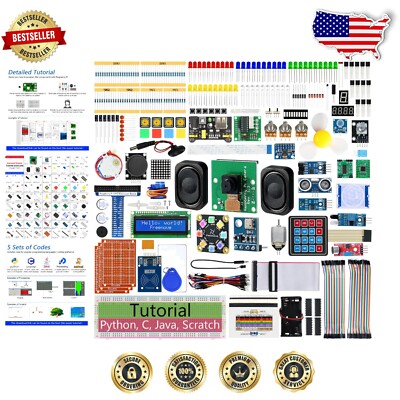 Raspberry Pi 5 Complete Starter Kit with 164 Projects - 386 Essential Items