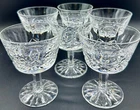 VINTAGE WATERFORD CRYSTAL GOBLET COCKTAIL LIQUOR GLASS SET 6 LISMORE SIGNED