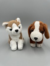Our Generation Doll Dog Plush Lot of 2 Puppies Husky Beagle Stuffed Animals