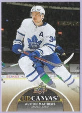 2021/22 Upper Deck Canvas card# C77 of Auston Matthews