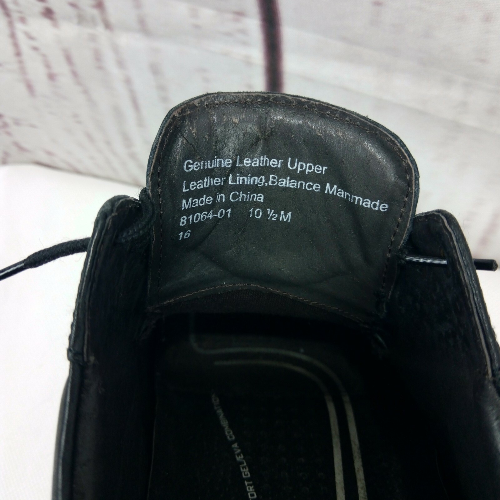 SAOLA Scarpe eleganti Oxford Nunn Bush Comfort Gel da uomo in pelle nera taglia 10 5M