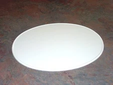 White 9" X 11" Oval Number Plate Side Front Vintage MX Road Race AMA AHRMA 