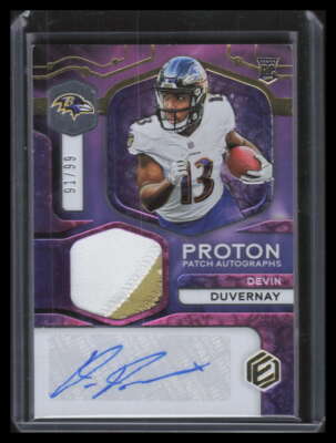 2020 Panini Elements Proton Autographs 10 Devin Duvernay Rookie Patch Auto 91/99