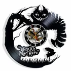 Cheshire Cat Alice Vinyl Wall Clock Gift Birthday Holiday Art Home Room Decor