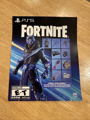 PS5 Exclusive Fortnite Cobalt Star Bundle Code + 1000 V Bucks (unscratched)