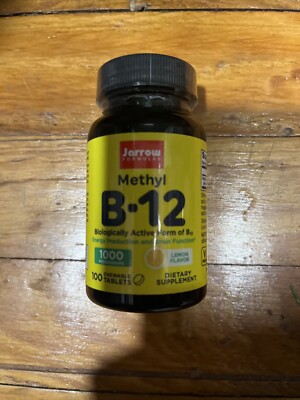 Jarrow Formulas Methyl B-12 Lemon Flavor 1000 mcg 100ct Chewables BBD