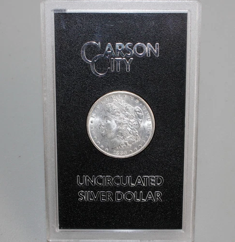 1883 CC Morgan Silver Dollar Uncirculated Carson City Coin $1 GSA Holder