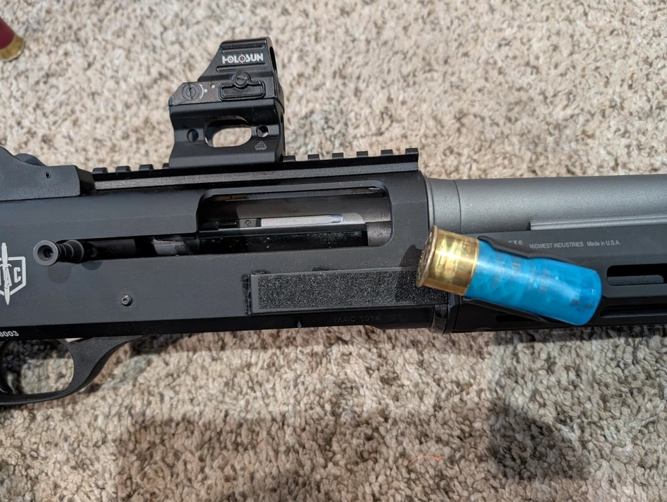 Ahorrador de coincidencias calibre 12 ¡Nuevo diseño! Soporte para escopeta en ángulo M-Lok Foto 3 de 4