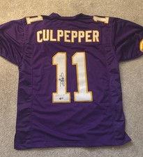 Dante Culpepper Autographed Custom Jersey Vikings Purple JSA Certified men XL 