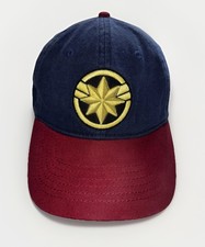 Captain Marvel Royal & Red Strap-back Cap - Marvel. Great Condition