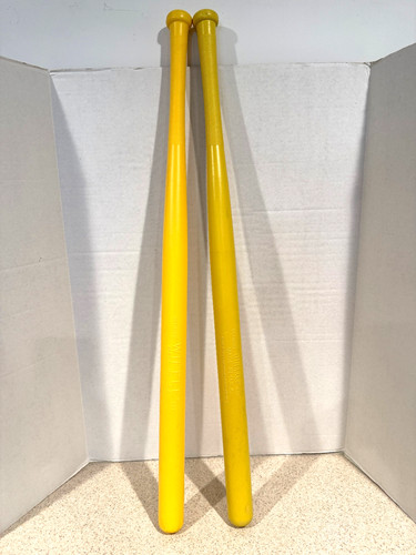 2 Vintage Official Wiffle Ball Bat 31.25” Yellow 3rd & 4th Generation