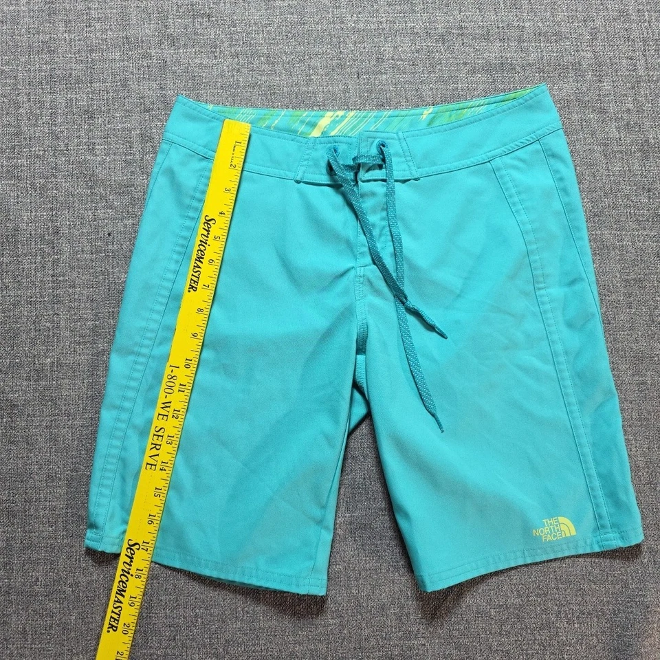 North Face Board Shorts Womens  Sz 6 Green Swim Trunks Bathing Suit Beach - Image 3 of 4