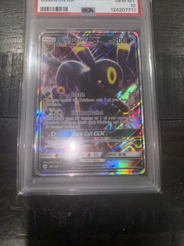 Umbreon GX PSA 10 Ultra Rare Full Art Pokemon Sun And Moon Base Set 80/149 - Image 3 of 4
