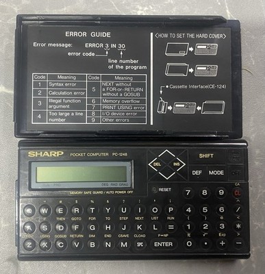 Sharp PC-1248 Vintage Taschencomputer in gutem Zustand ohne Batterien ungetestet