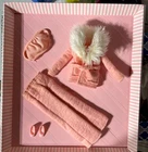Vintage Barbie Fashion #8687 “ Pink Felt And Fur “Outfit