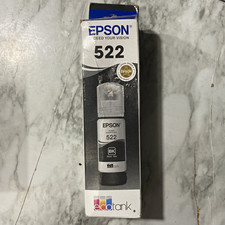 Epson EcoTank 522 Black Genuine/Original Inkjet Refill Bottle 65 mL C13T00M123