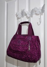 Kipling Medium Purple Shopper Style Bag Strap/ Grab Handles Swing Monkey New