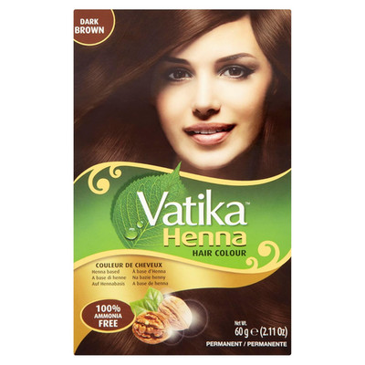 Henna Hair Color - Dark Brown, Henna Hair Dye and Conditioner, Ammonia Free, 100