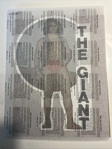 Andre The Giant AWA Wrestling Iron On T-Shirt Transfer Unused 10.5x8 1976