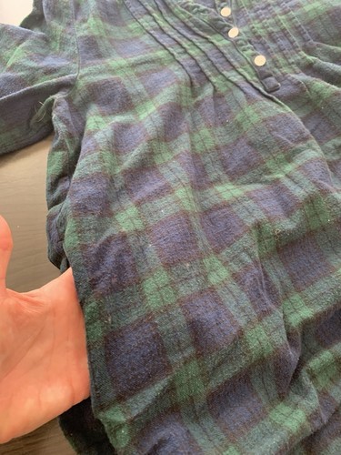 Camicia da notte LL Bean donna Petite piccola flanella camicia da notte manica lunga tartan a quadri - Foto 8 di 14